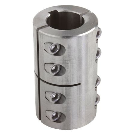 Climax Metal 2C-162-S T303 Stainless Steel Two-Piece Clamping Collar 1-5/8 Bore Size With 5/16-24 x 1 Set Screw 2-5/8 OD 